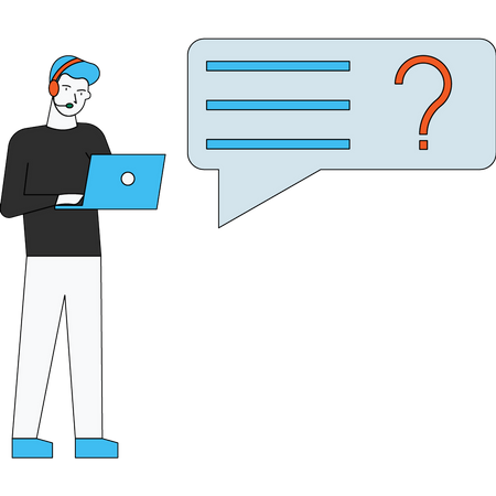 Online question & answer Illustration