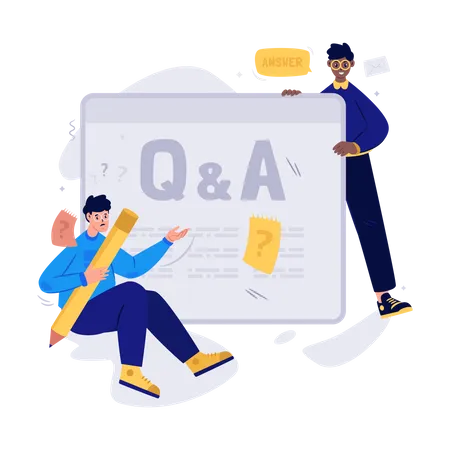 Online Question Answer Illustration