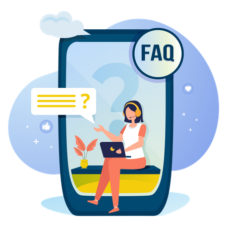 Online question & answer Illustration