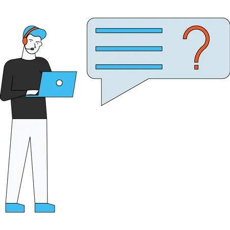 Online question & answer  Illustration