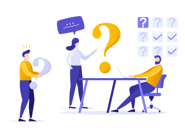 Online question answer  Illustration