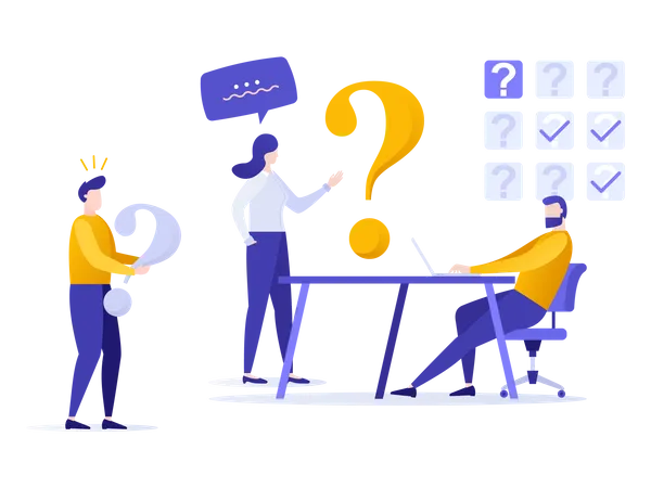 Online question answer  Illustration