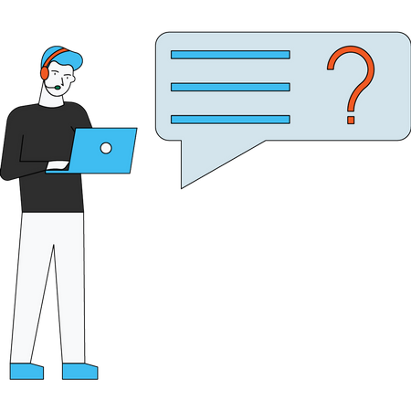 Online question & answer  Illustration