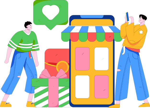 Online-Rabatt-Shopping  Illustration