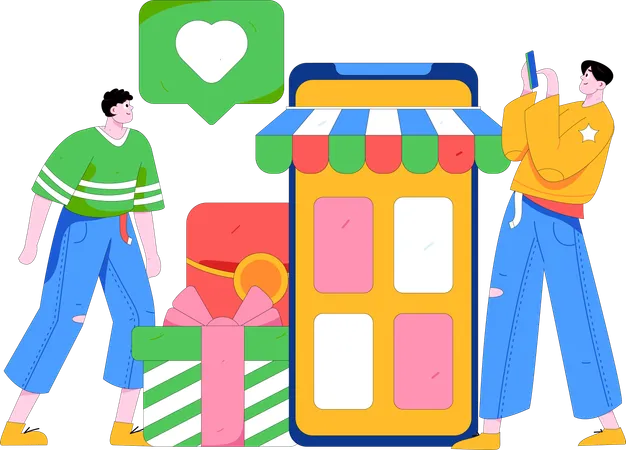 Online-Rabatt-Shopping  Illustration