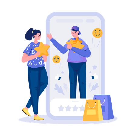 Online rating feedback  Illustration