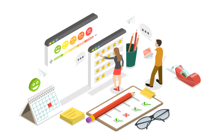 Online Rating  イラスト