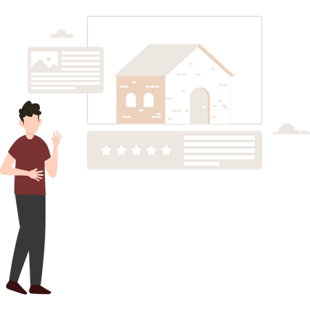 Online real estate rating  Illustration