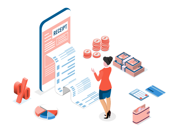 Online-Rechnungszahlung  Illustration