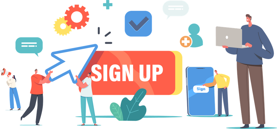 Online Registration  Illustration