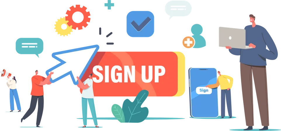 Online Registration  Illustration