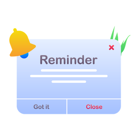 Online reminder  Illustration