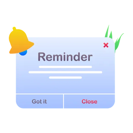 Online reminder  Illustration