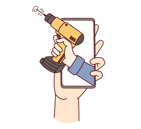 Online repair service  Illustration