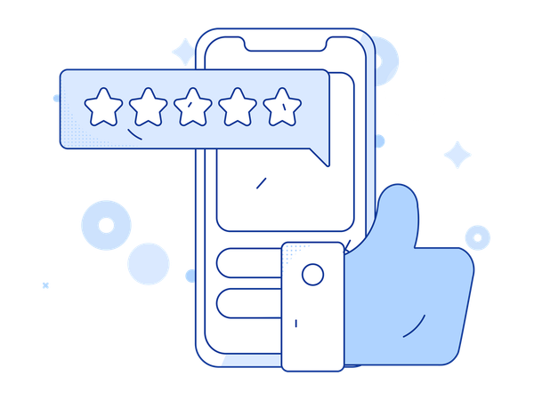 Online review and feedback  Illustration