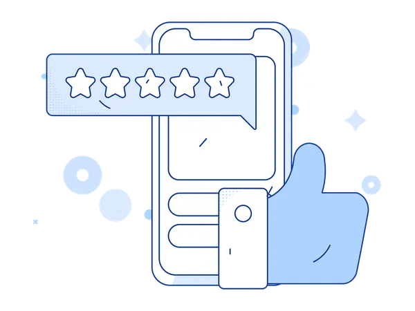 Online review and feedback  Illustration