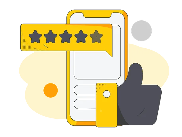 Online review and feedback  Illustration