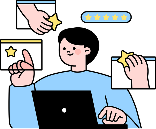 Online Review  Illustration