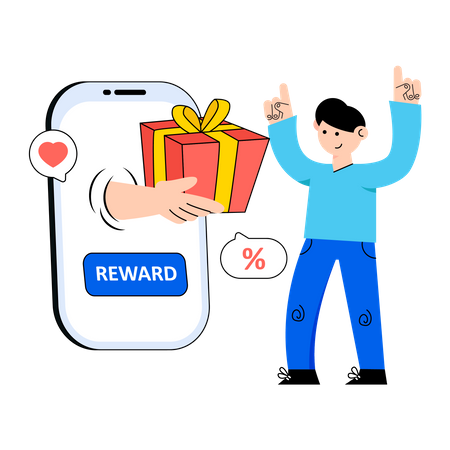 Online Rewards  Illustration