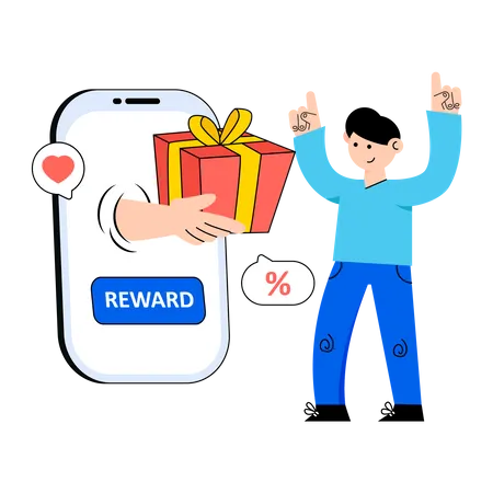 Online Rewards  Illustration