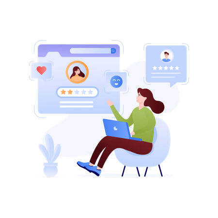 Online-Bewertung  Illustration