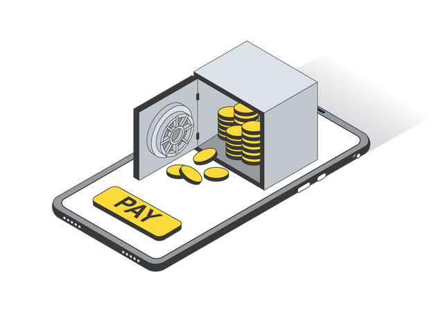 Online Safe Payment  Illustration