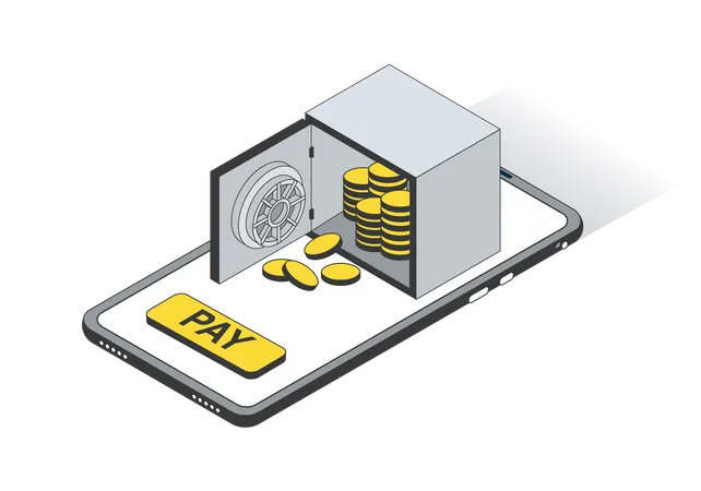 Online Safe Payment  Illustration