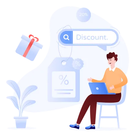 A Scalable Flat Illustration Of Online Discount Illustration