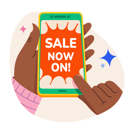 Online Sale ad  Illustration