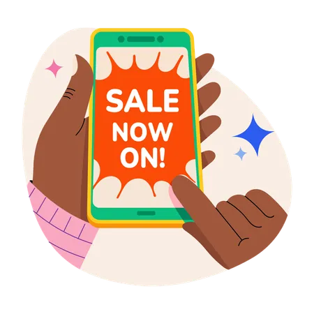 Online Sale ad  Illustration