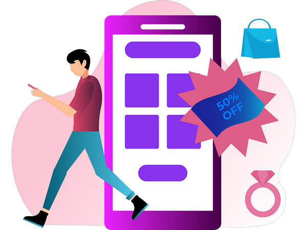 Online Sale Advertisement  Illustration