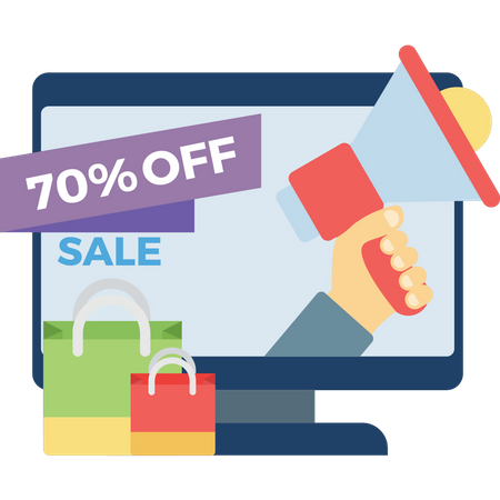 Online sale announcement  일러스트레이션