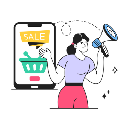 Online Sale  Illustration