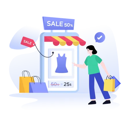 Online Sale  Illustration