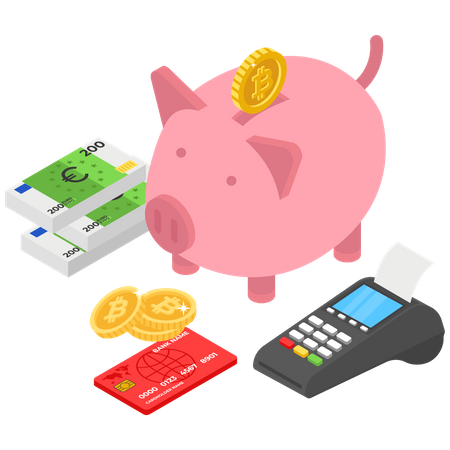 Online Savings  Illustration