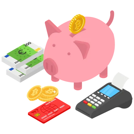 Online Savings  Illustration