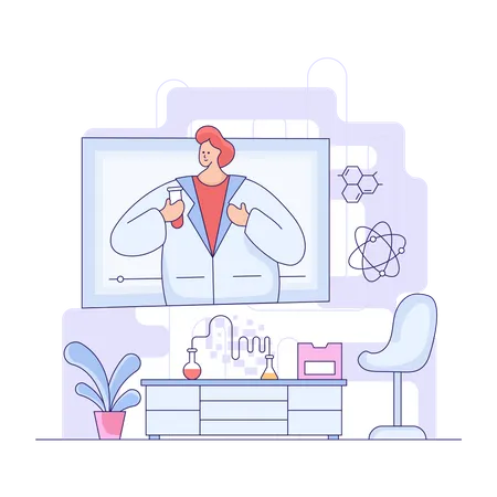 Online Science Tutoring  Illustration