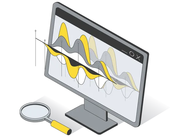 Online search analytics  Illustration