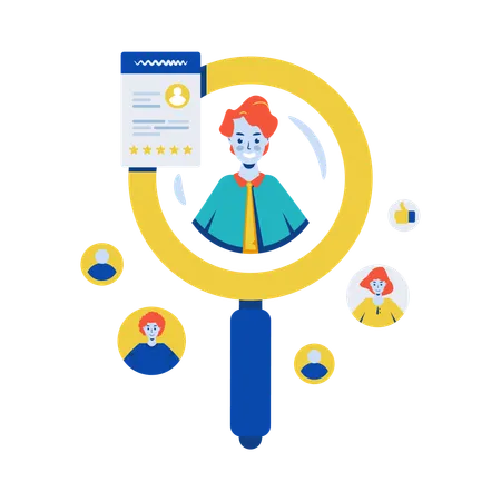 Online search Candidate profile selection  Illustration