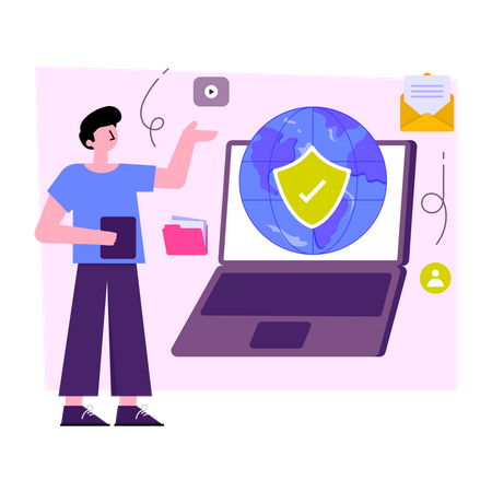 Online Security  Illustration