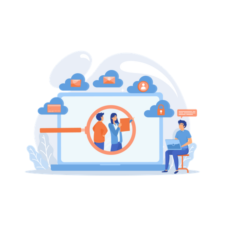 Online security breach  Illustration