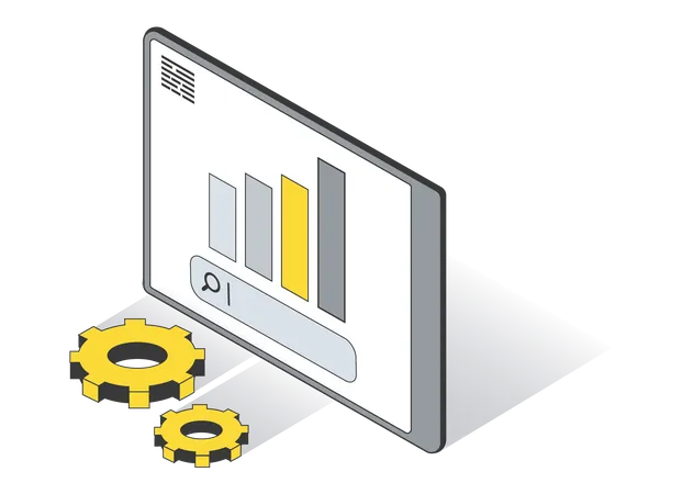 Online SEO analytics  Illustration