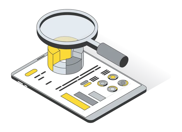 Online SEO analytics  Illustration