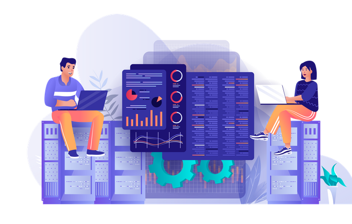 Online Server Manager  Illustration