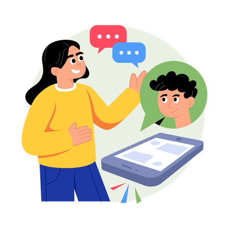 Online Sharing  Illustration