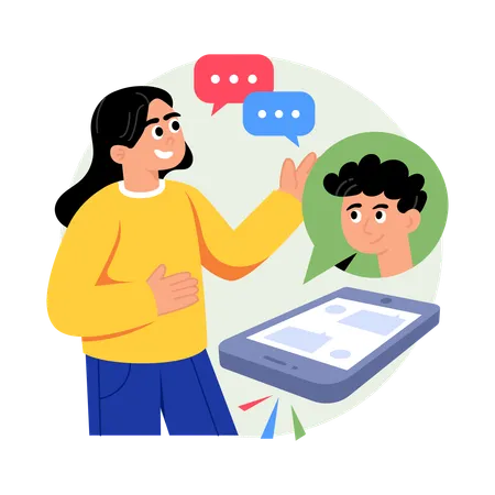 Online Sharing  Illustration
