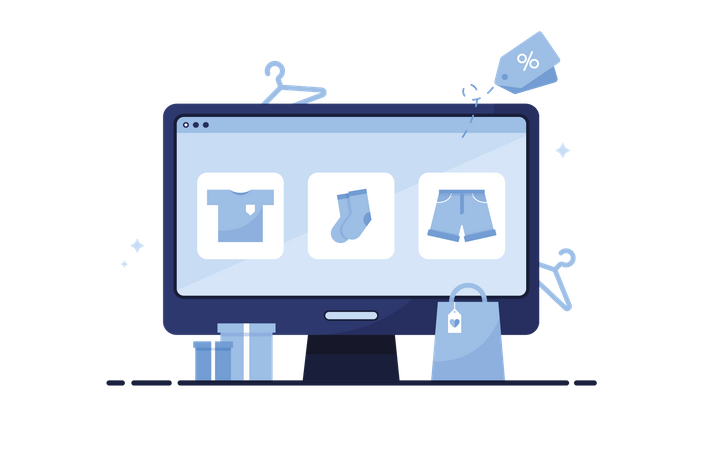Online-Shop  Illustration