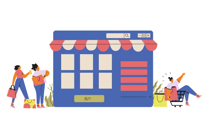 Online-Shop  Illustration