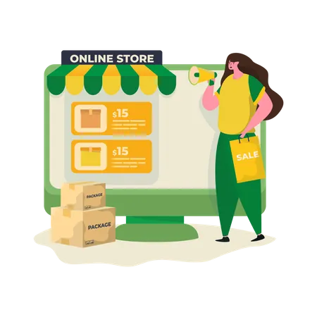 Online shop offer  Illustration