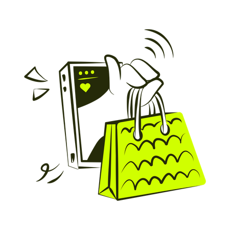 オンラインショッピング  イラスト